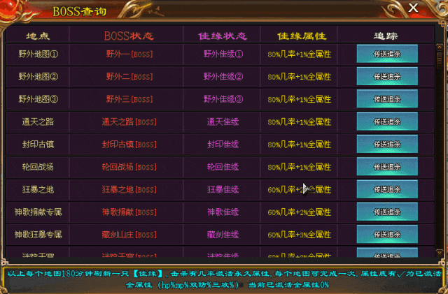 《世纪之战》BOSS奖励、佳缘奖励、拾取奖励